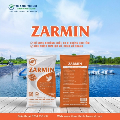 ZARMIN - Bổ sung khoáng chất đa vi lượng, kích thích tôm lột vỏ, cứng vỏ nhanh